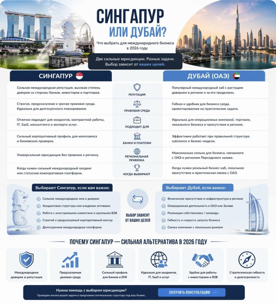Почему бизнес в Сингапуре — сильная альтернатива ОАЭ в 2026 году sgd or uae
